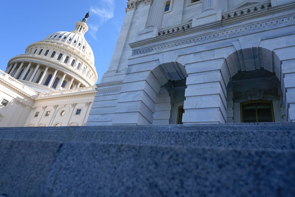The U.S. Capitol is photographed, Wednesday, Oct. 1, 2025, on Capitol Hill in Washington. (AP...