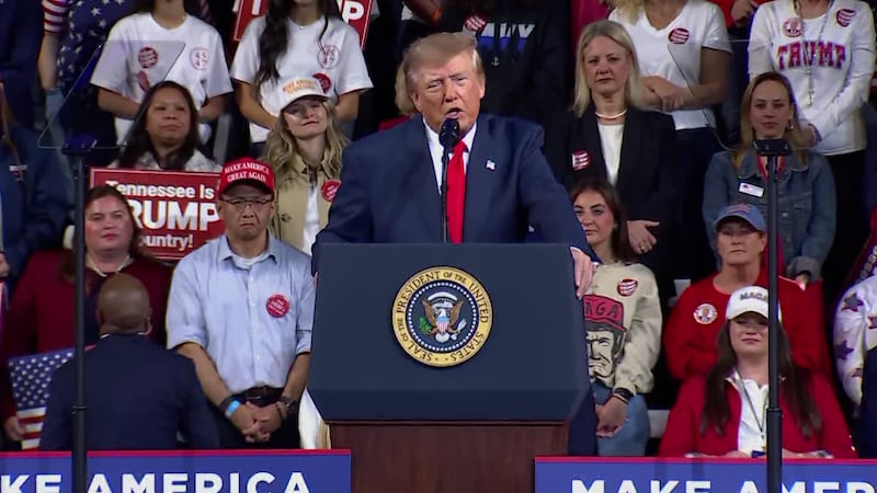 President Trump speaks at rally in Clarksville ahead of midterm election