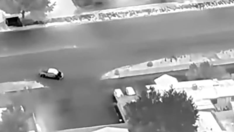A screenshot of the drone video released by the WCSO.