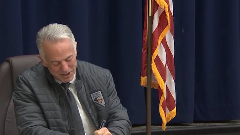 Nevada Governor Joe Lombardo hosts a ceremonial signing for Assembly Bill 6.