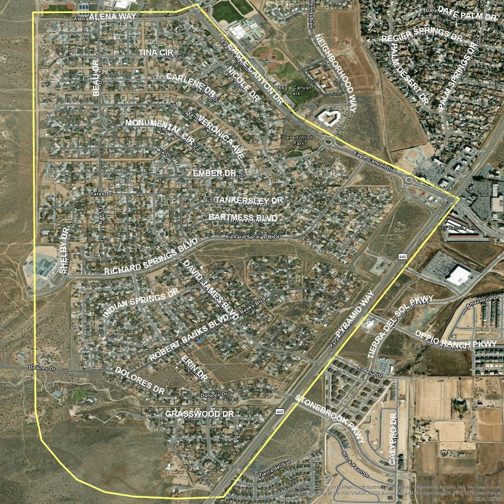 This map, provided by the Washoe County Sheriff's Office, outlines the area the fires took place