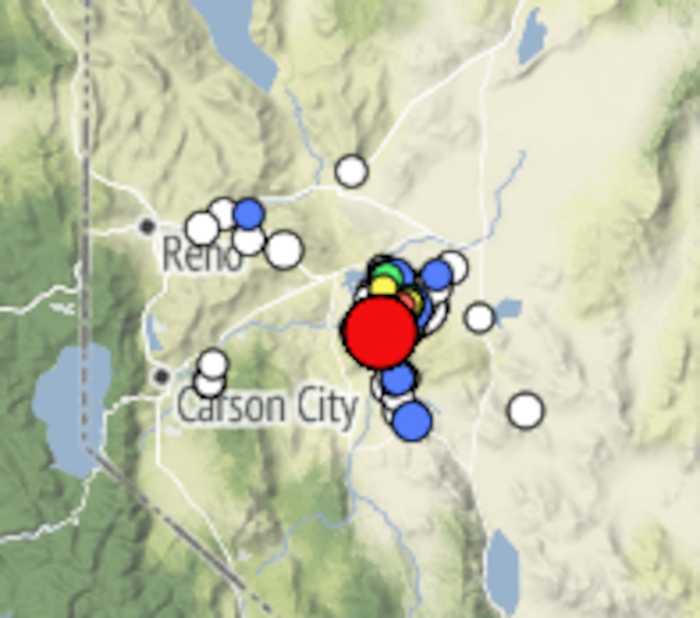 Hubo un terremoto cerca de Yerington el domingo 10 de mayo.