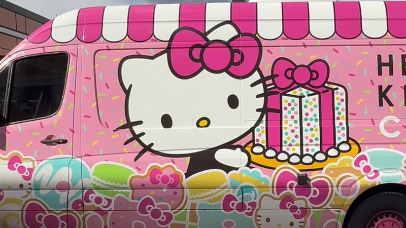 The Hello Kitty Cafe truck will be at the Outlets at Legends until 7 p.m. on Saturday, Oct. 25.