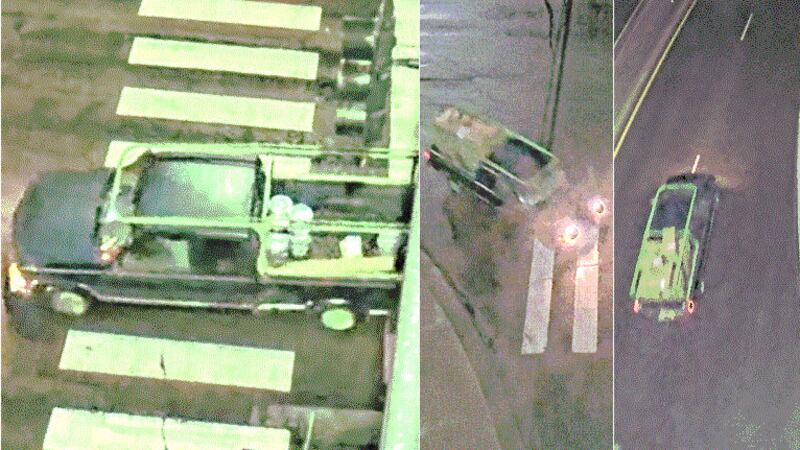 The Carson City Sheriff's Office released photographs of a suspect vehicle in a construction...