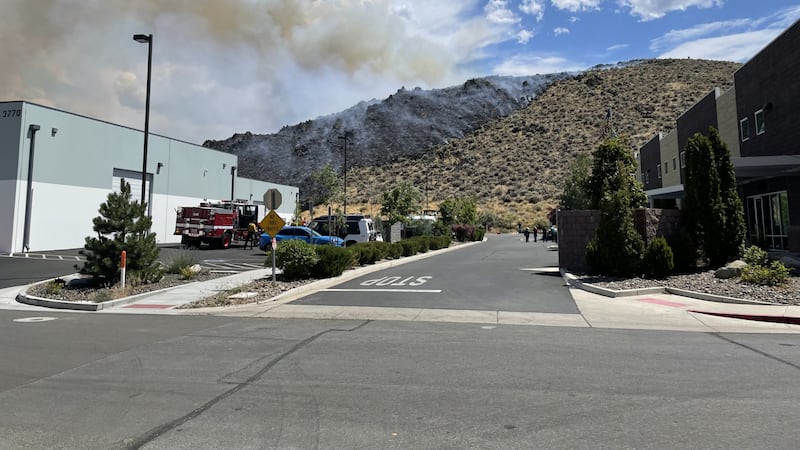 The Barron Fire burning on Rattlesnake Mountain