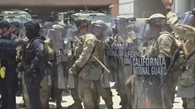 Pres. Donald Trump deployed California's National Guard to police anti-ICE raid protesters in...