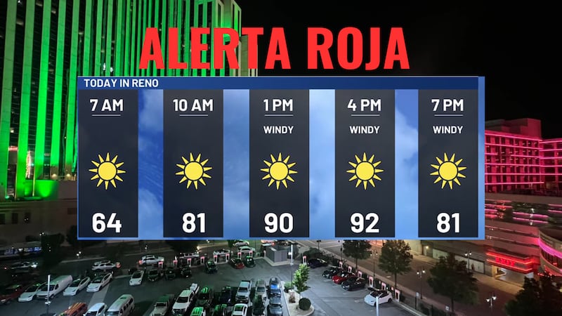 Advertencia de bandera roja emitida para partes del norte de Nevada