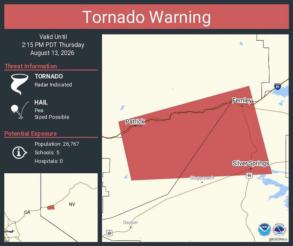 The warning was issued Thursday