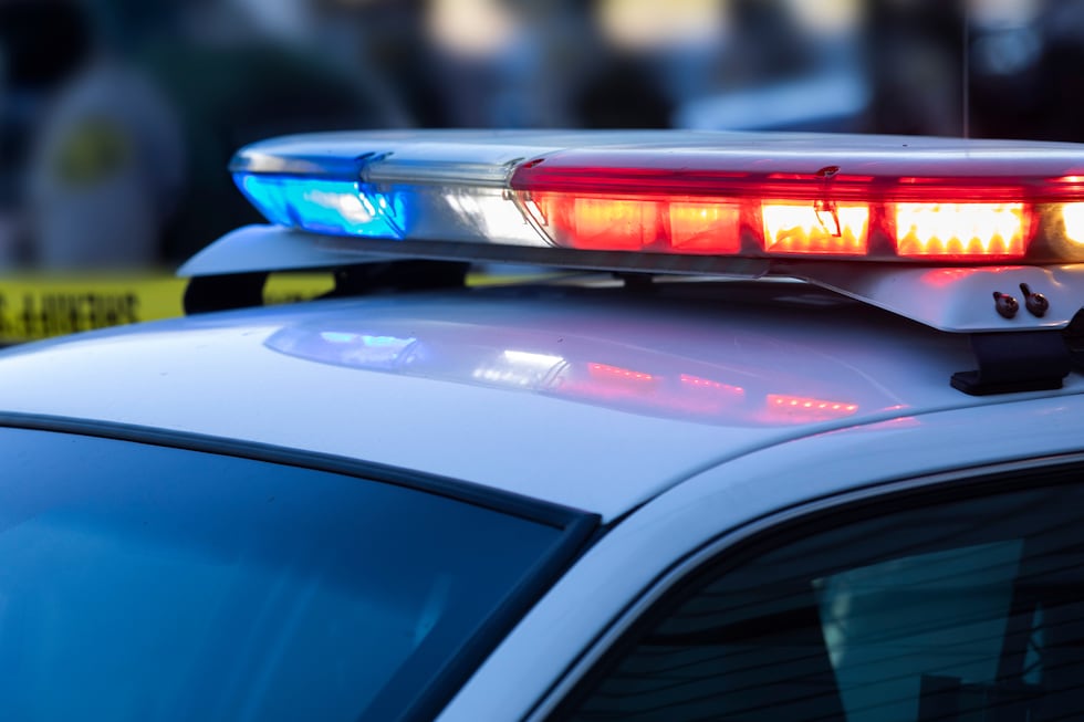 FILE - Police lights.
