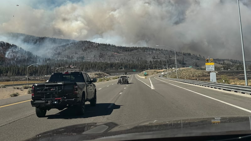 A shot of the Davis Fire