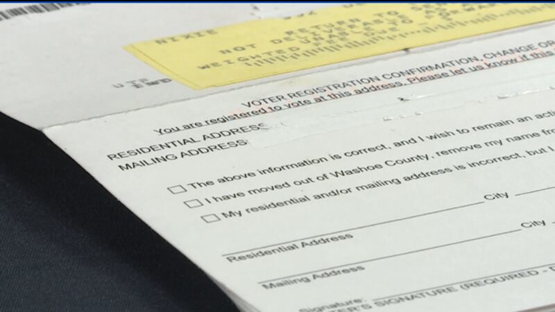 Address confirmation cards sent out to voters whose sample or mail in ballots have been...