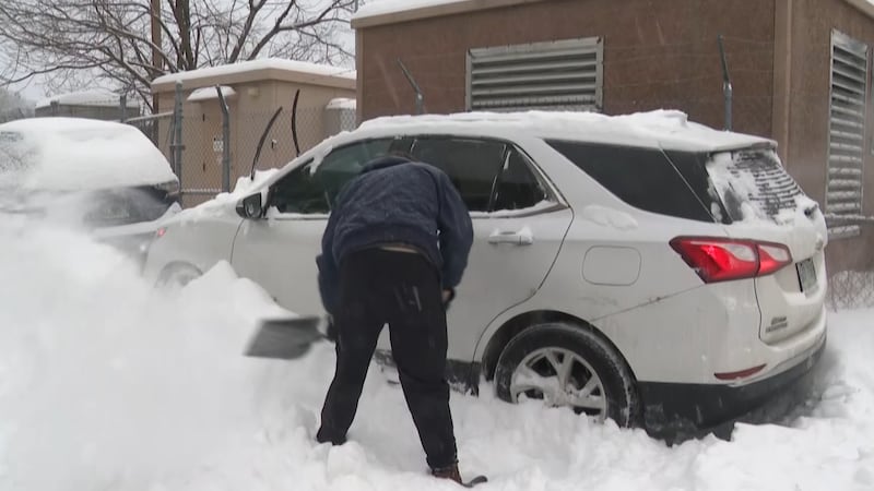 Stephen Corcillo woke up to his car buried in a foot of snow in White River Junction.