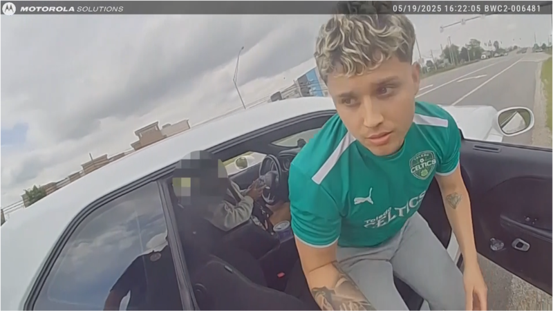 Police body camera footage shows the arrest of Anthony Labrador, a man accused of posing as a...