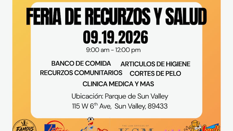 El evento se llevará a cabo de 9:00 a.m. a 12:00 p.m. en el Parque de Sun Valley, ubicado en...