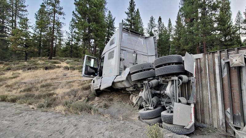 The crash slowed traffic Monday morning